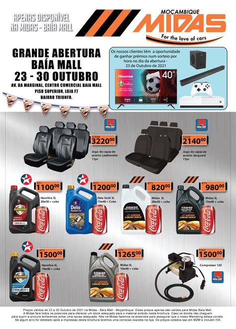 midas baía mall|Promoção da abertura .